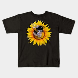 Bee on a Sunflower Kids T-Shirt